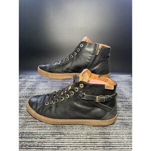Pikolinos Yorkville Women's 7.5 EU38 High Top Black Leather Sneakers /#E/